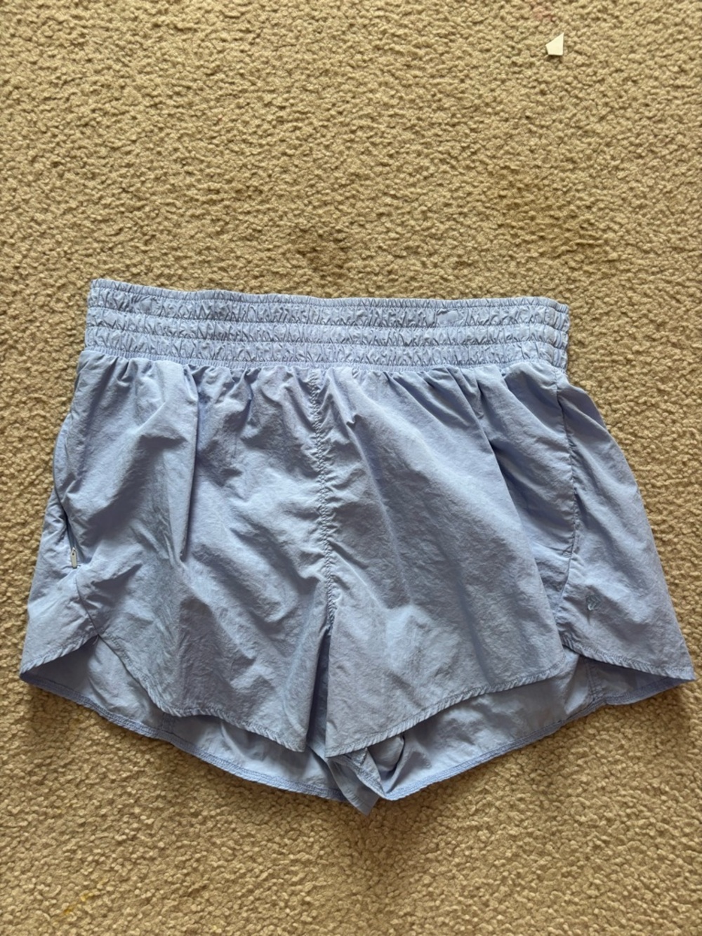 all in motion Light Blue Women's Athletic Smocked-Waist Shorts